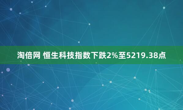 淘倍网 恒生科技指数下跌2%至5219.38点
